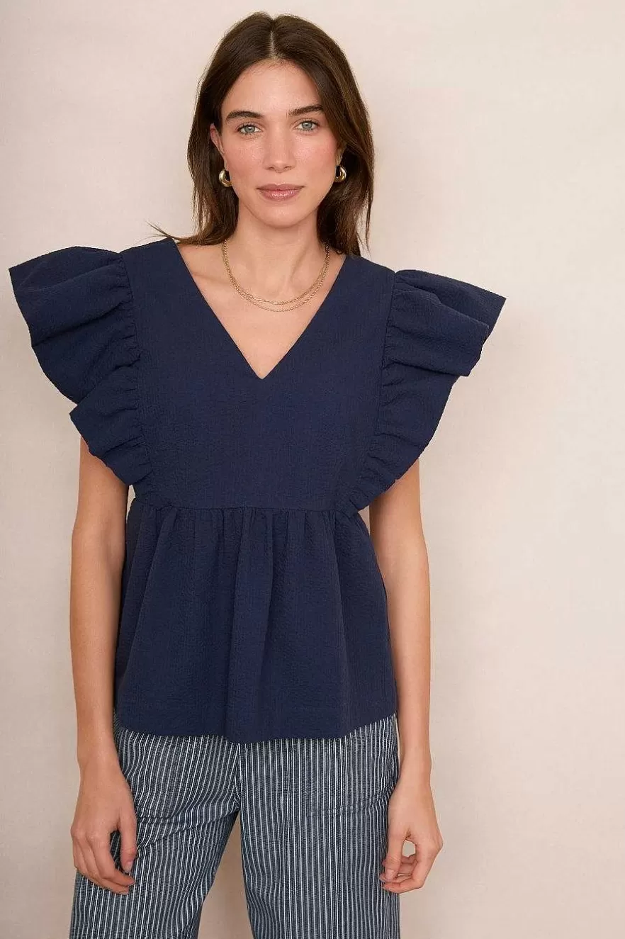 WYSE London Tops-Emmeline Top - Midnight