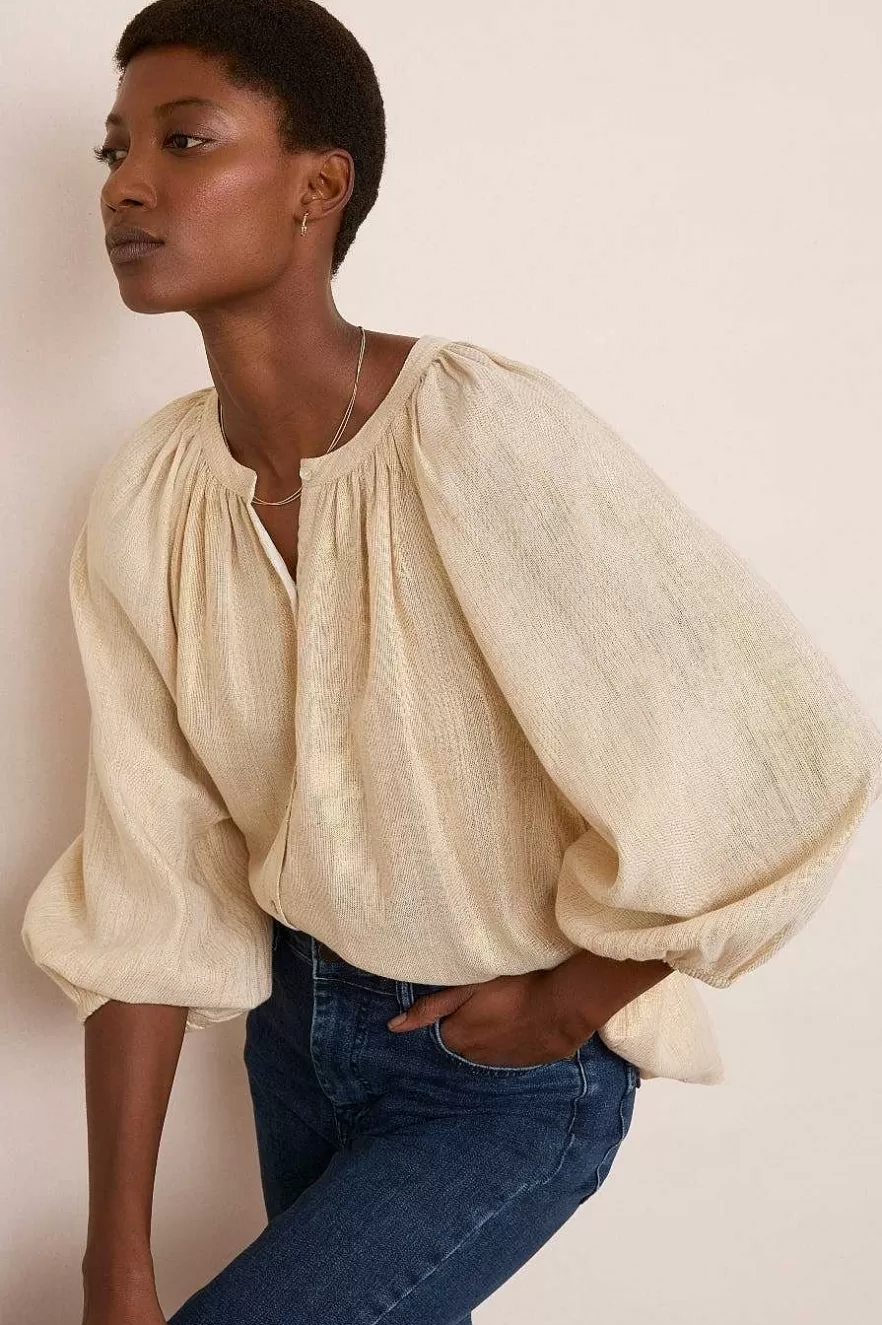 WYSE London Occasionwear-Lauren Blouse - Gold