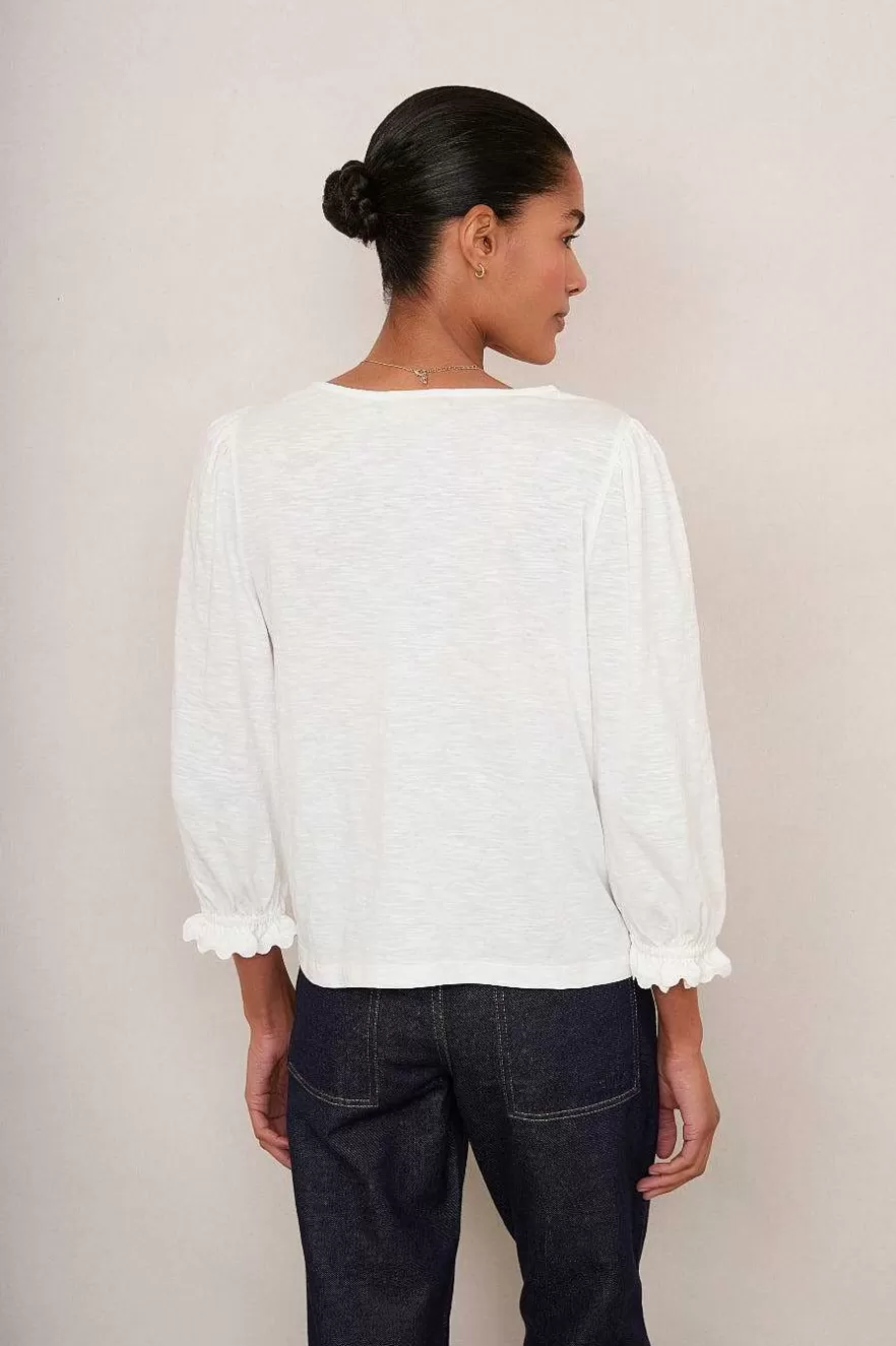 WYSE London Tops-Lizzie Ric Rac Top - White/Multi