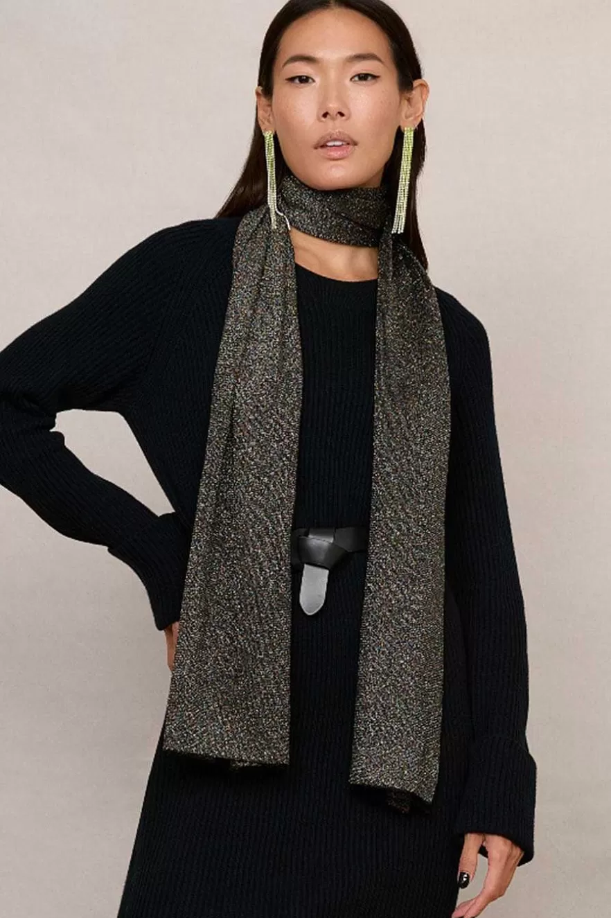 WYSE London Accessories & Shoes-Maddie Metallic Scarf - Disco