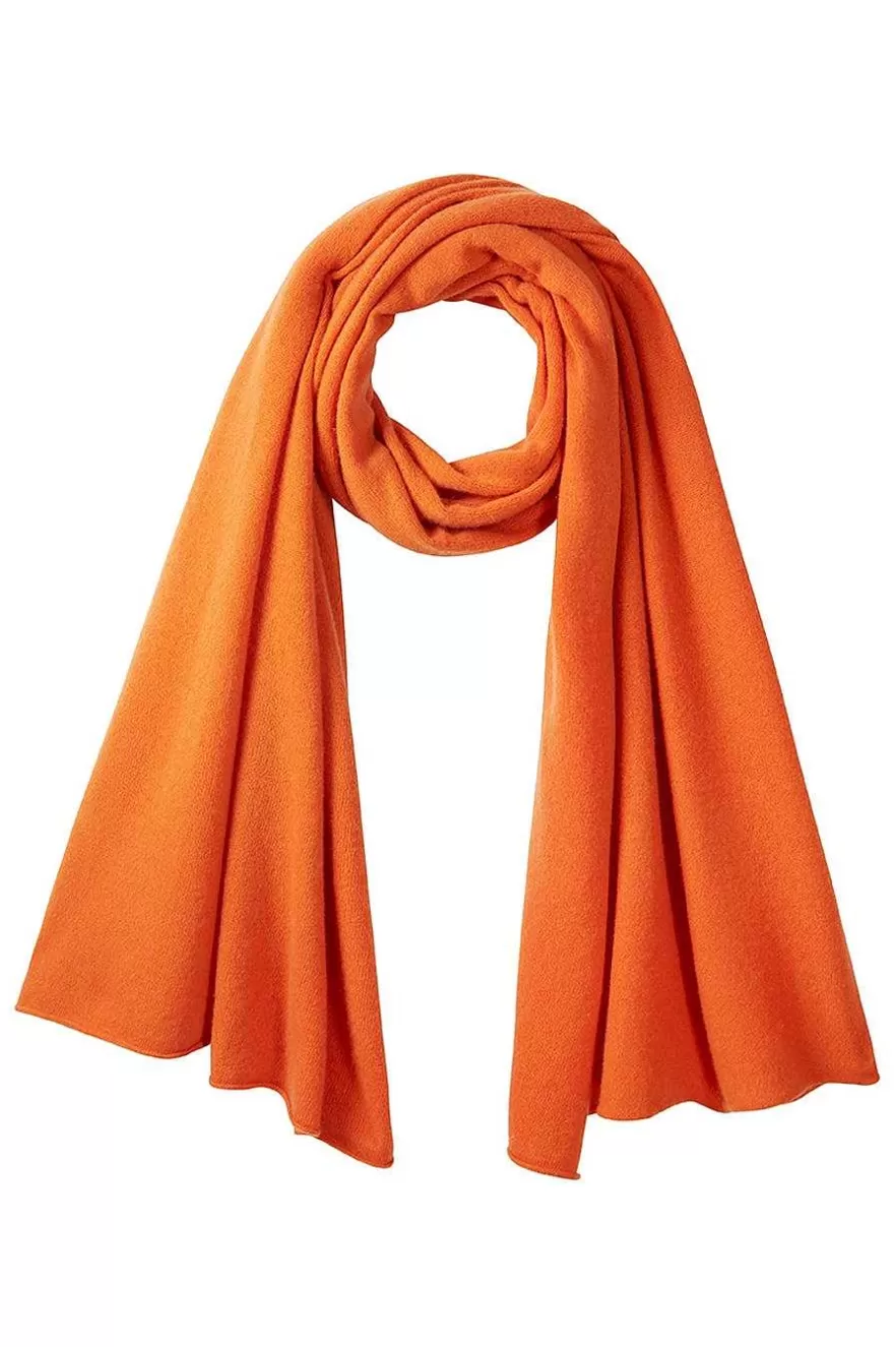 WYSE London Accessories & Shoes-Mathilde Cashmere Scarf - Orange