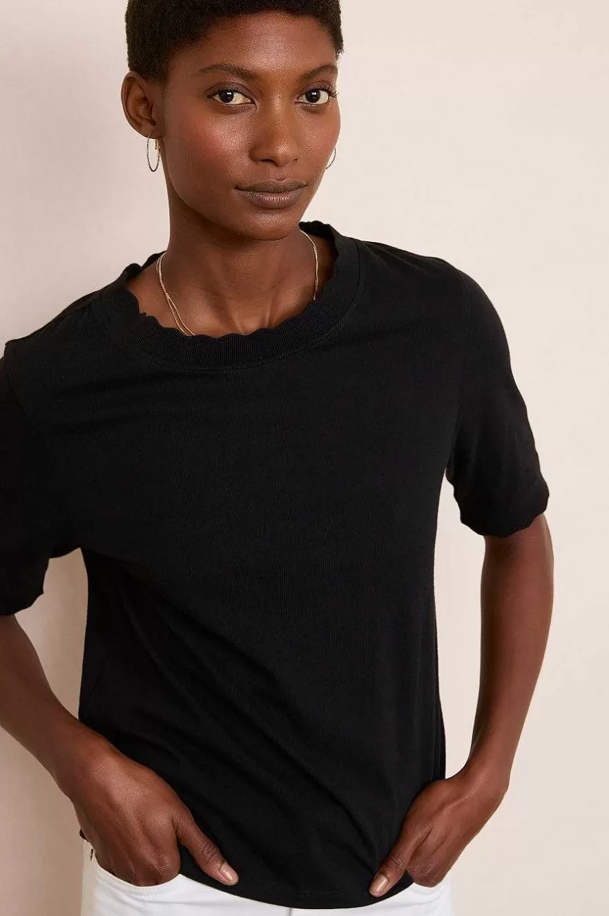 WYSE London Tops-Matilda Tee - Black