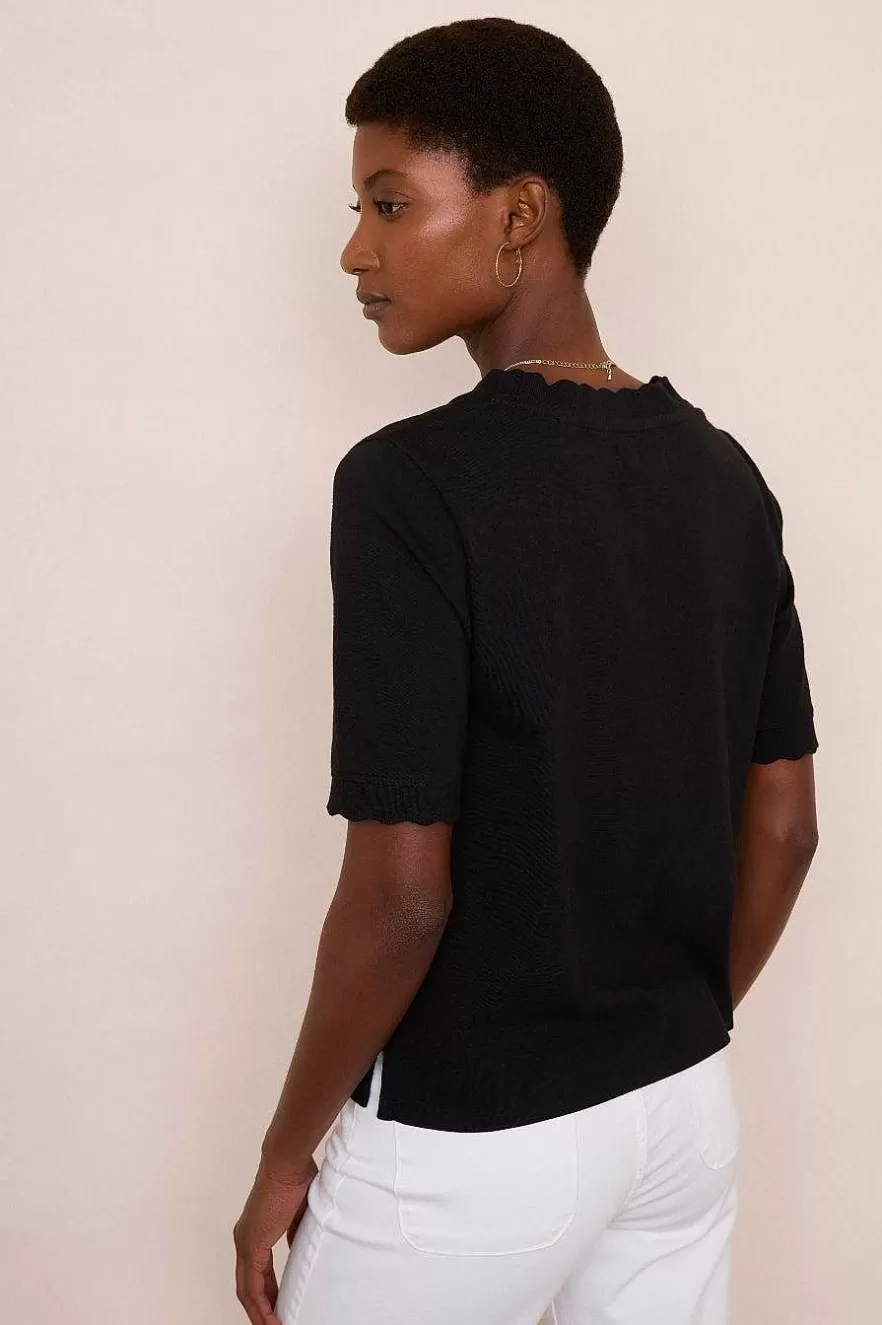 WYSE London Tops-Matilda Tee - Black