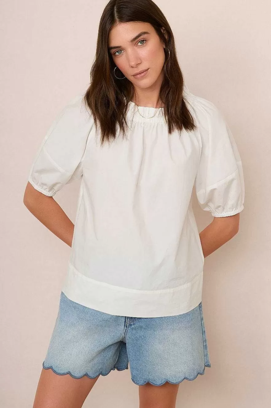 WYSE London Holiday-Mauve Top - Ivory