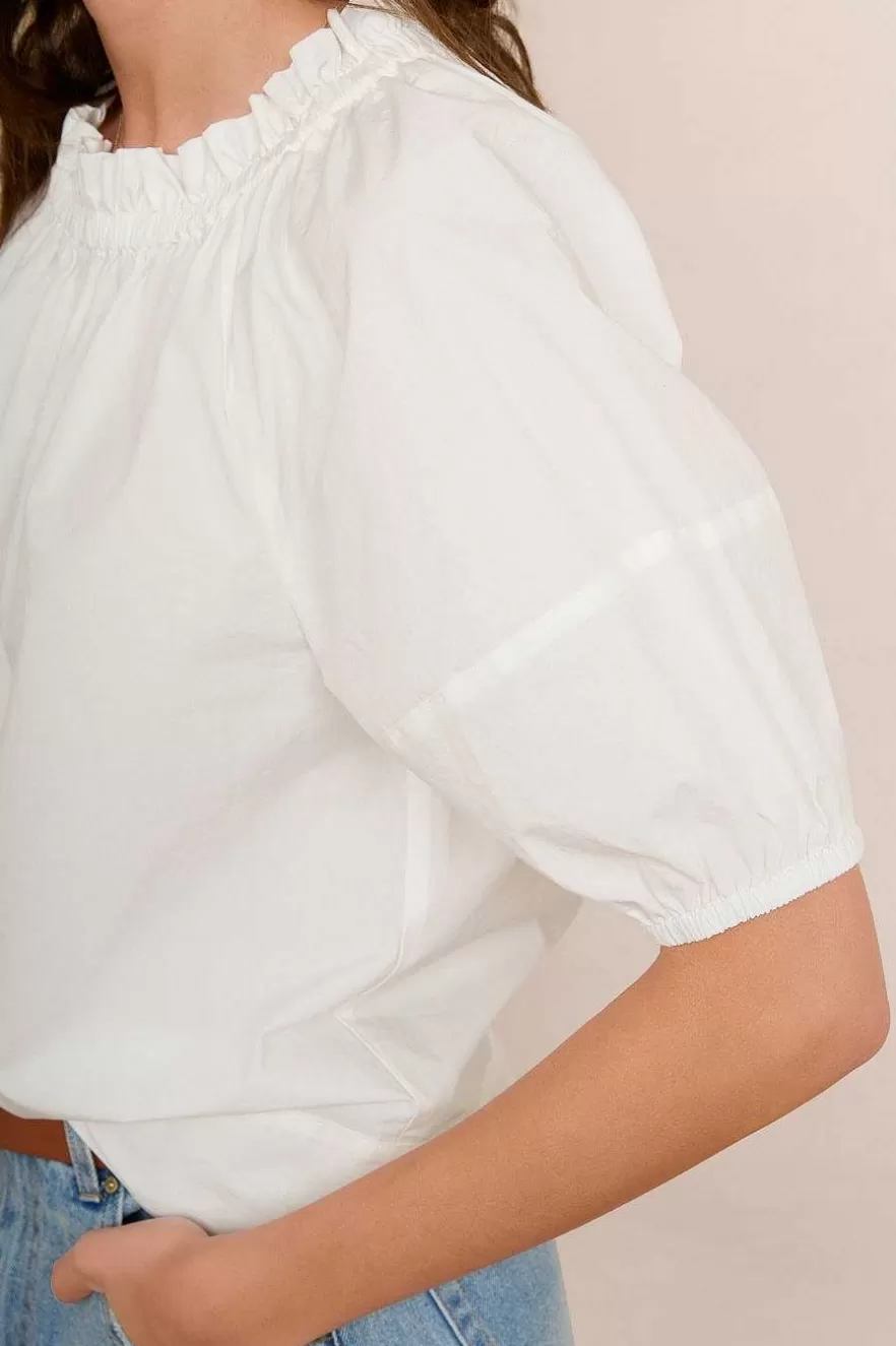 WYSE London Tops-Mauve Top - Ivory