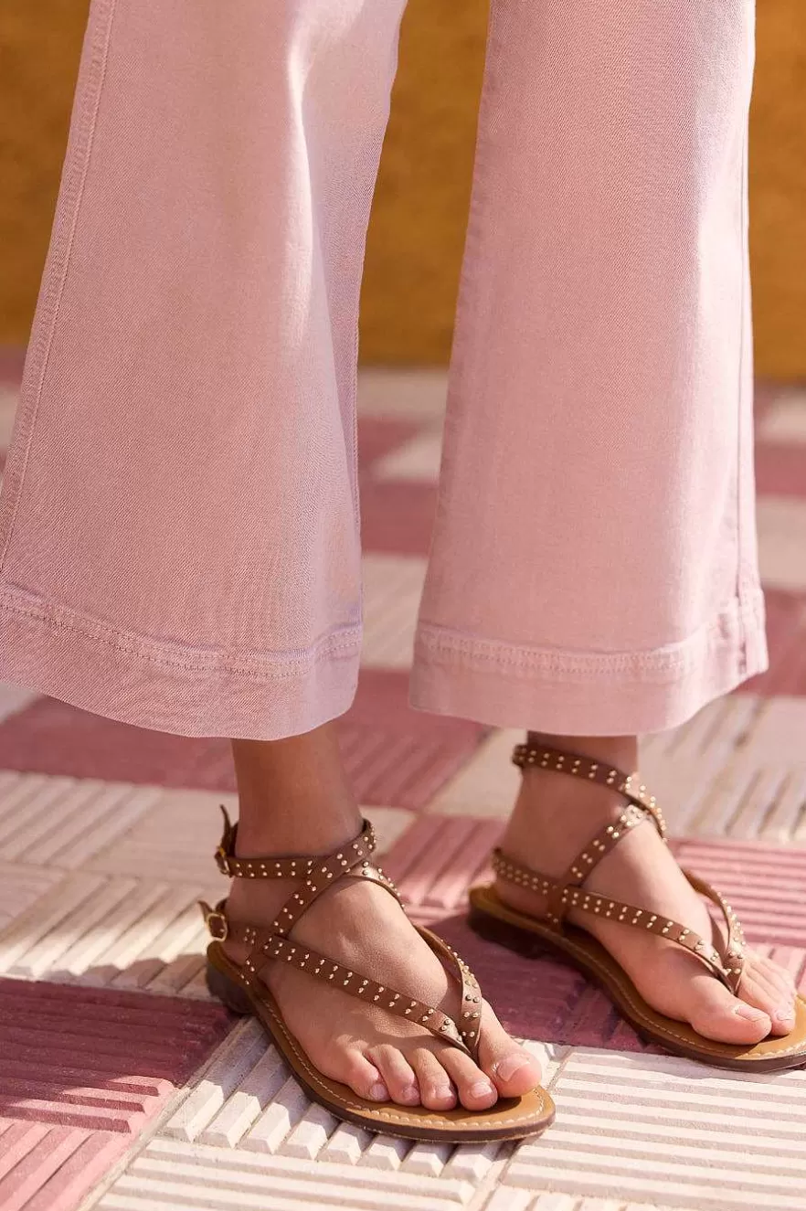 WYSE London Accessories & Shoes-Selma Sandal - Tan